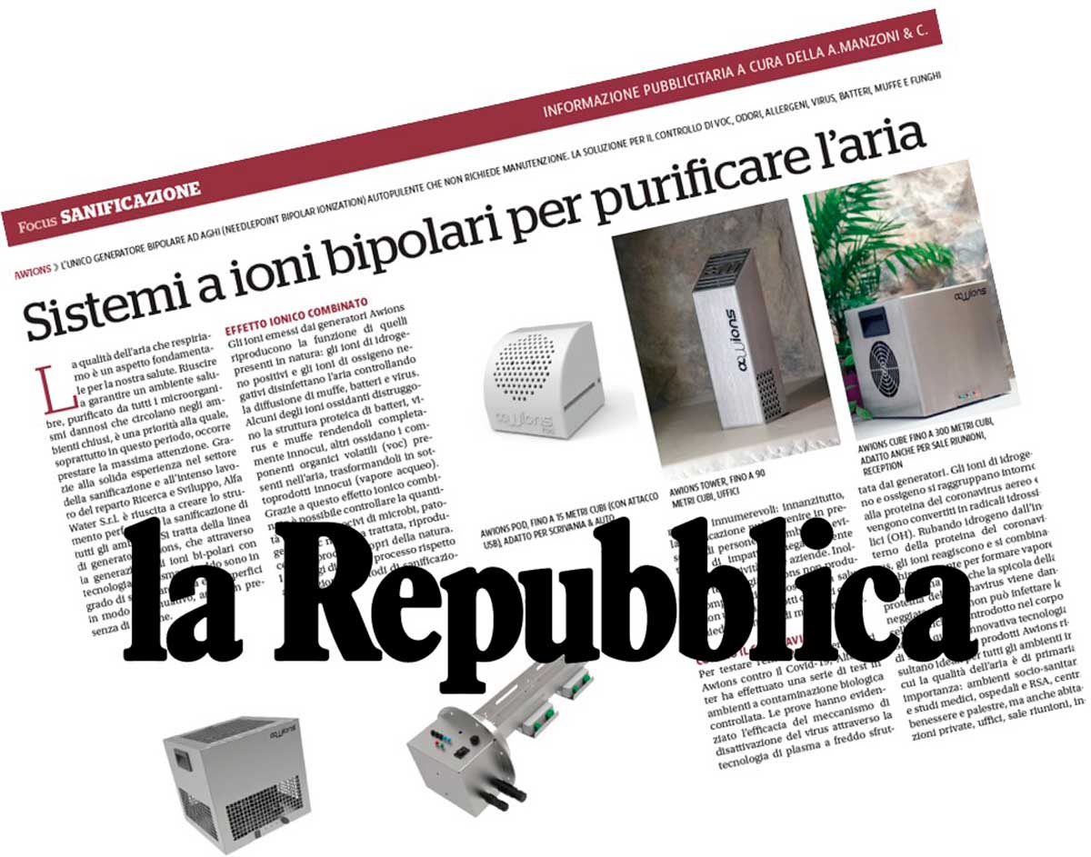 La Repubblica - focus sanificazione